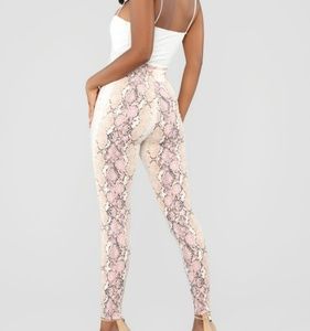 Fashion Nova Shed Your Skin-Snake Skin Leggings